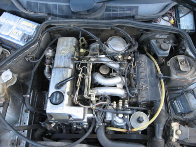 Blick auf den Motor von oben Blick auf den Motor von oben